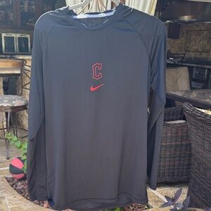 Nike navy Cleveland guardians  long sleeve with Red Accents